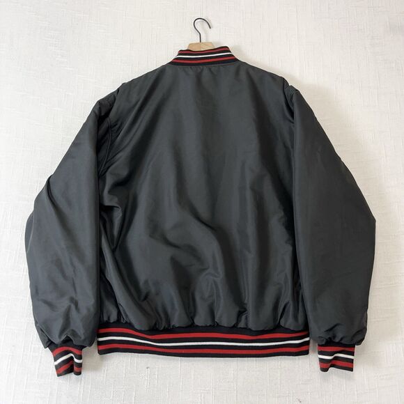 Y2K JH Design Reversible Bomber Chicago Blackhawks Varsity Jacket L-XL Vtg NHL - Picture 4 of 13